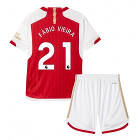 Arsenal Fabio Vieira #21 Hemmakläder Barn 2023-24 Kortärmad (+ Korta byxor)